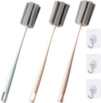 Sponge Bottle Brush 3 PCS Long Handle Bottle Brush Wine Glass Cleaner Cup Cleaning Brush Baby Bottle Scrubber (Large 3PCS)