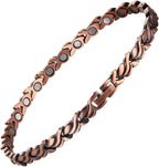 MagEnergy Copper Ankle Bracelet for Women, Christian Magnetic Anklets with 3500 Gauss Magnets, Adjustable Biblical Cross Anklet, Jewelry Gift