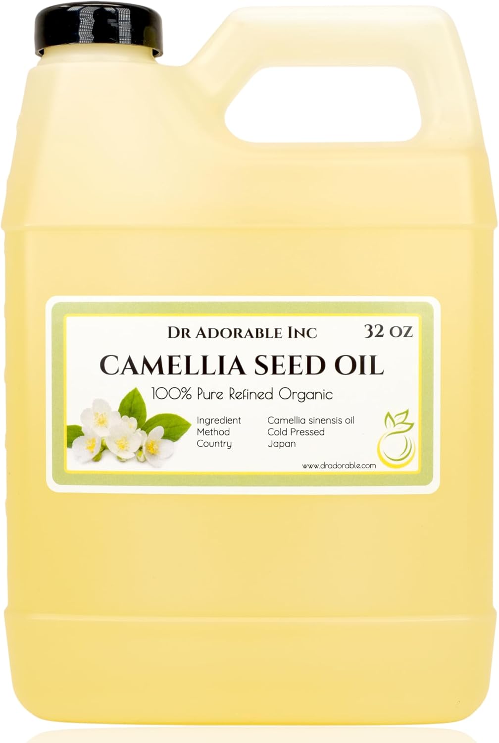 Dr Adorable - 32 oz - Camellia Seed Oil - 100% Pure Natural Organic Cold Pressed