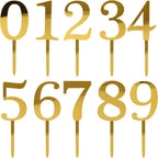 0-9 Number For Cake Topper, Shiny Acrylic Number Cake Toppers Cake Decorations Birthday Party Cake Topper for Birthday Party Wedding Anniversary