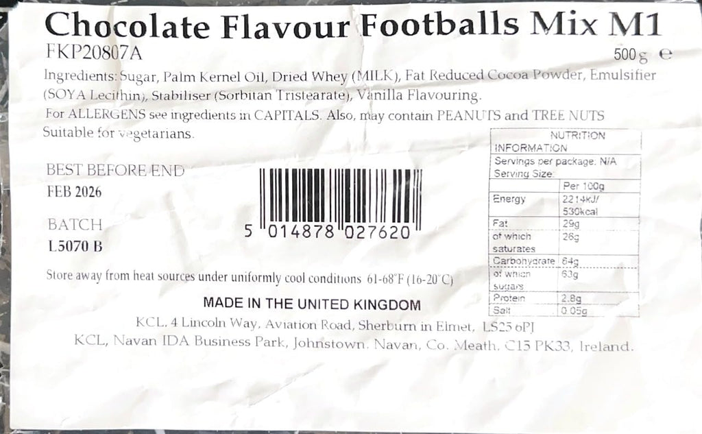 CANDY Chocolate Footballs (500g bag) (pack of 105)