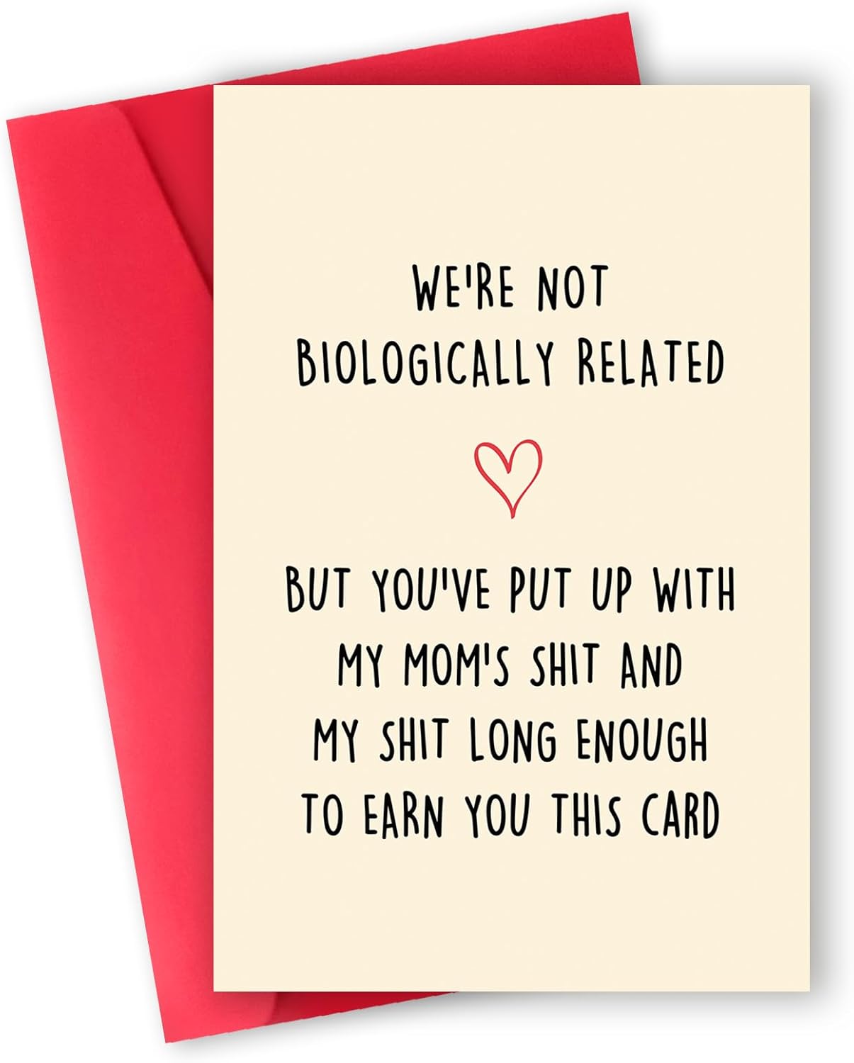 Funny Birthday Card for Step Dad,Happy Father's Day Gifts from Step Daughter Son,Bonus Dad Fathers Day Card Gift