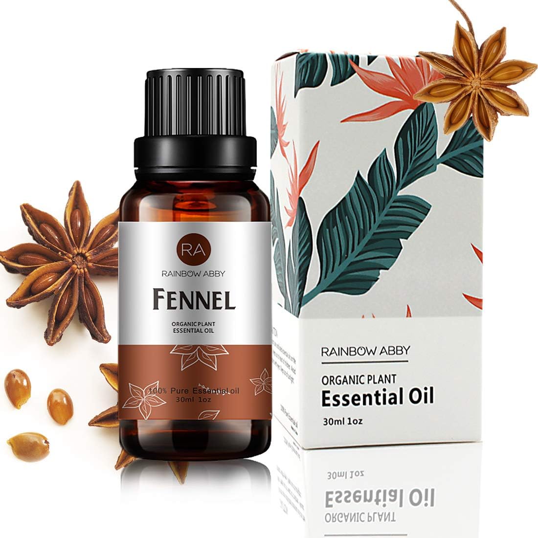 Fennel Essential Oil (30ML), 100% Pure Natural Organic Aroma Fennel Oil for Diffuser, Massage, Skin Care, Yoga