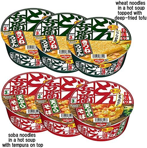 Donbei Mini 1.5oz 6pcs Set Various Taste Udon Soba Japanese Instant Noodles Ninjapo