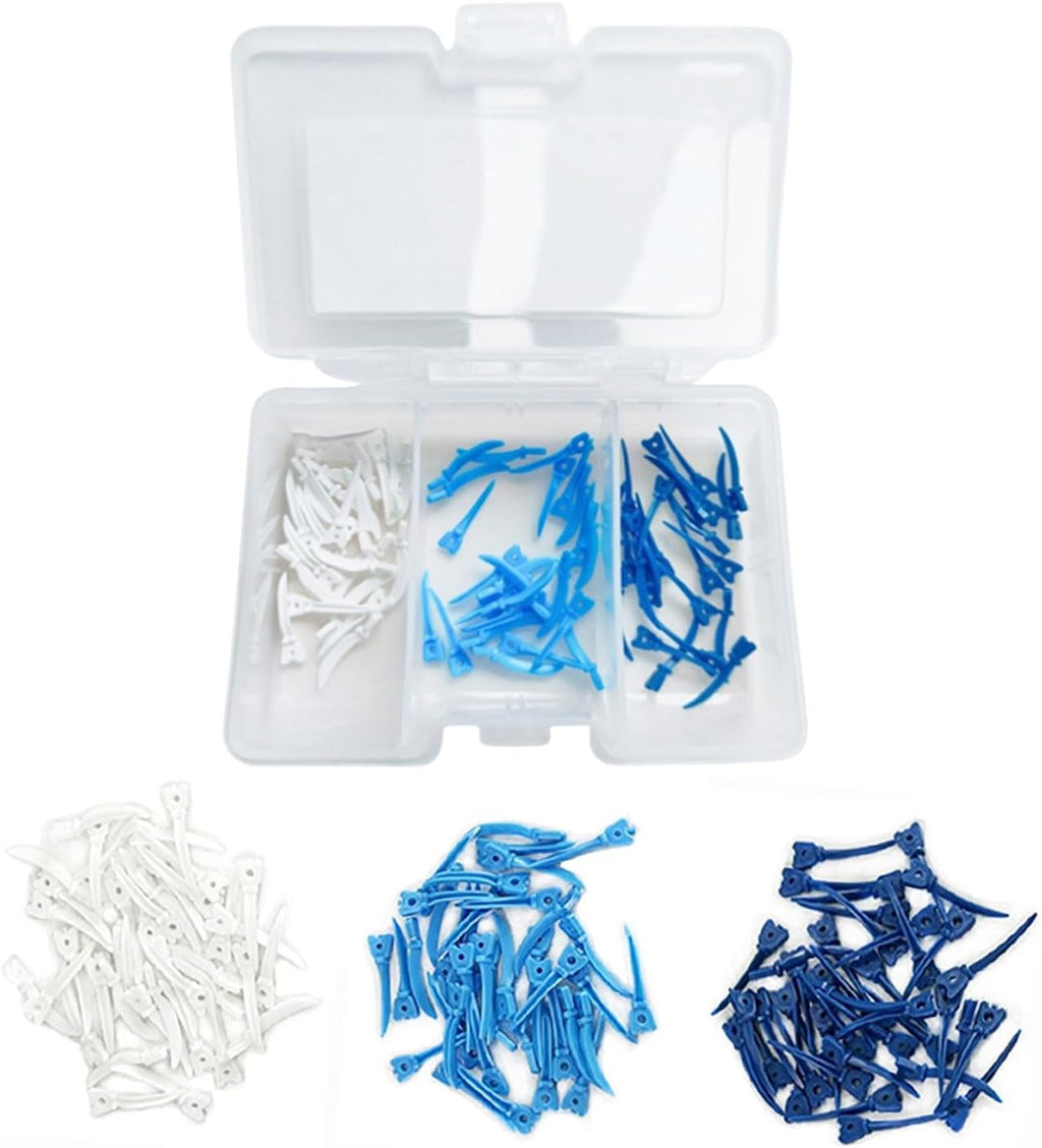 Dental Sectional Matrix System Set, W5 Dental Wedges Plastic, Dental Matrix Holder Clamp Tweezers Forceps. (72PCS Wedges)
