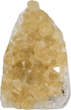 SUNYIK Irregular Citrine Stone Slab, Self-Standing Upright Citrine Quartz Geode Cluster for Home Office Decor Meditation Relax, (15-50g)
