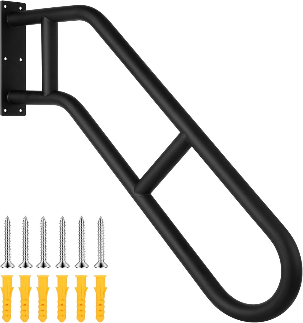ROTHLEY Hand Rails for Outdoor Steps,Hand Rails for Elderly Porch Railing Deck Hand Rail Wall Mount Stair Hand Grab Bars U-Shape Safety Handle