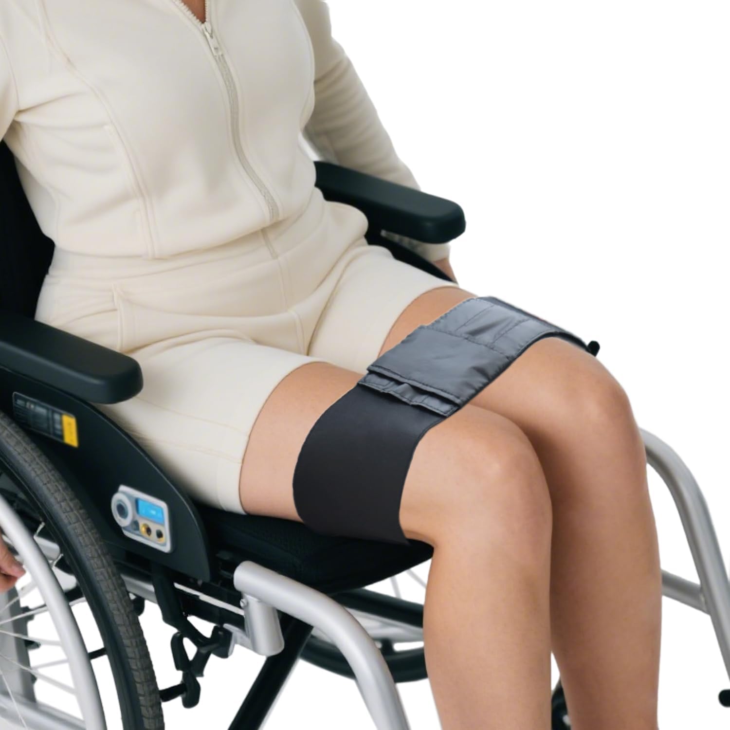 Wheelchair Thigh Strap Leg Strap for Wheelchair Keeping Legs Together Wide Elastic Leg Support Strap for Wheelchair Users Elderly Dementia Paralysis Parkinson's Legs Spasm