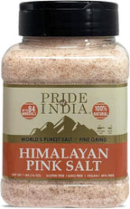 Pride Of India - Dark Himalayan Pink Salt - Enriched w/ 84+ Natural Minerals, Fine Grind 1 Pound (16 oz) Dual Sifting Jar - Easy Flow Granules - No Grinding Needed, Unrefined, Natural Bold Pure Taste