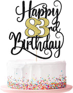 happy 83th birthday cake topper,83 birthday party cake decorations