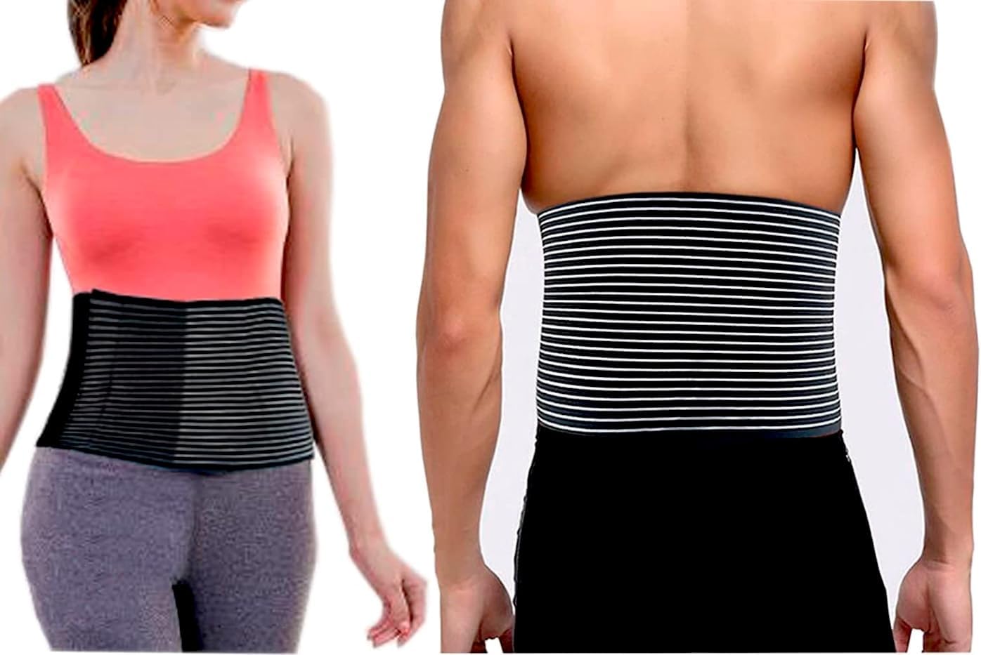 Chest Support Bandage, Rib Compression Wrap for Post Surgery Support, Elastic Chest Binder Brace for Pain Relief, Breathable Rib Belt for Men and Women