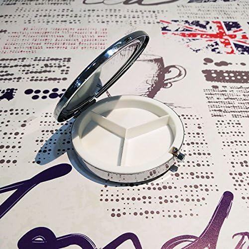 Amusement Park Black Ferris Wheel Pattern Pill Case Pocket Medicine Storage Box Container Dispenser