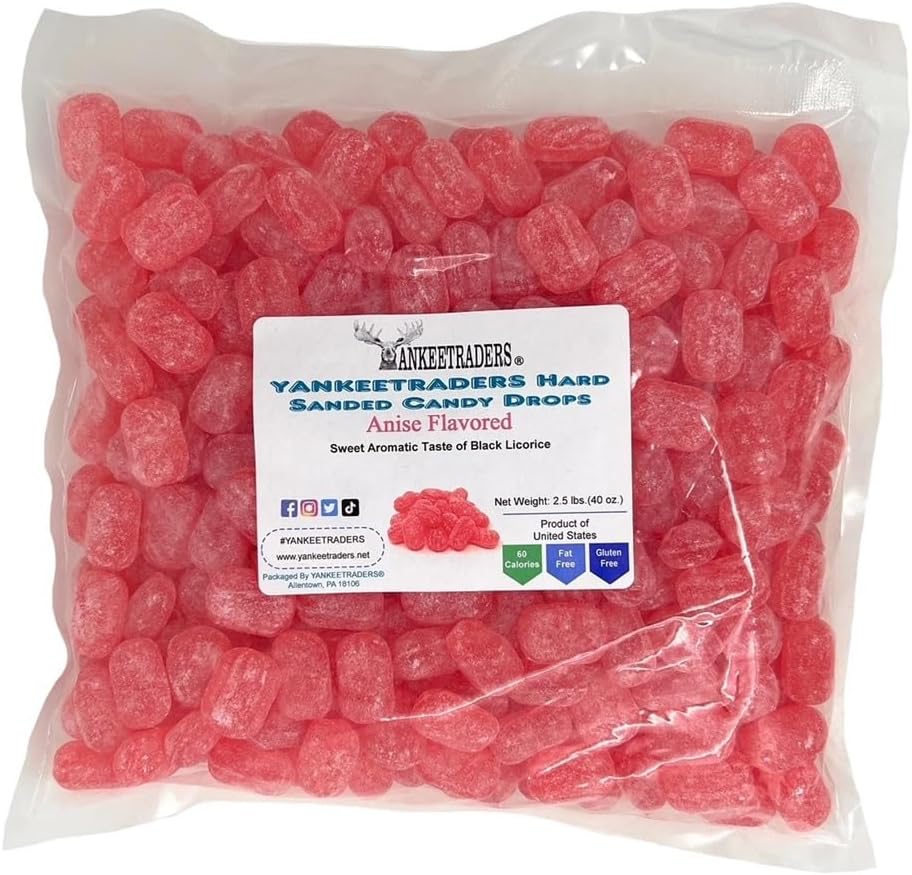 YANKEETRADERS Old Time Sanded Anise Hard Candy (2.5 Pound)