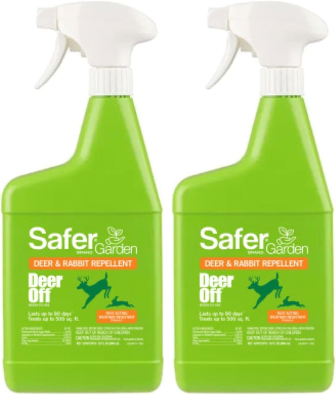 Safer Brand Ready-to-Use Brand 5981 Critter Ridder Deer & Rabbit Repellent RTU – 32 oz, 32 Ounce (Pack of 2)