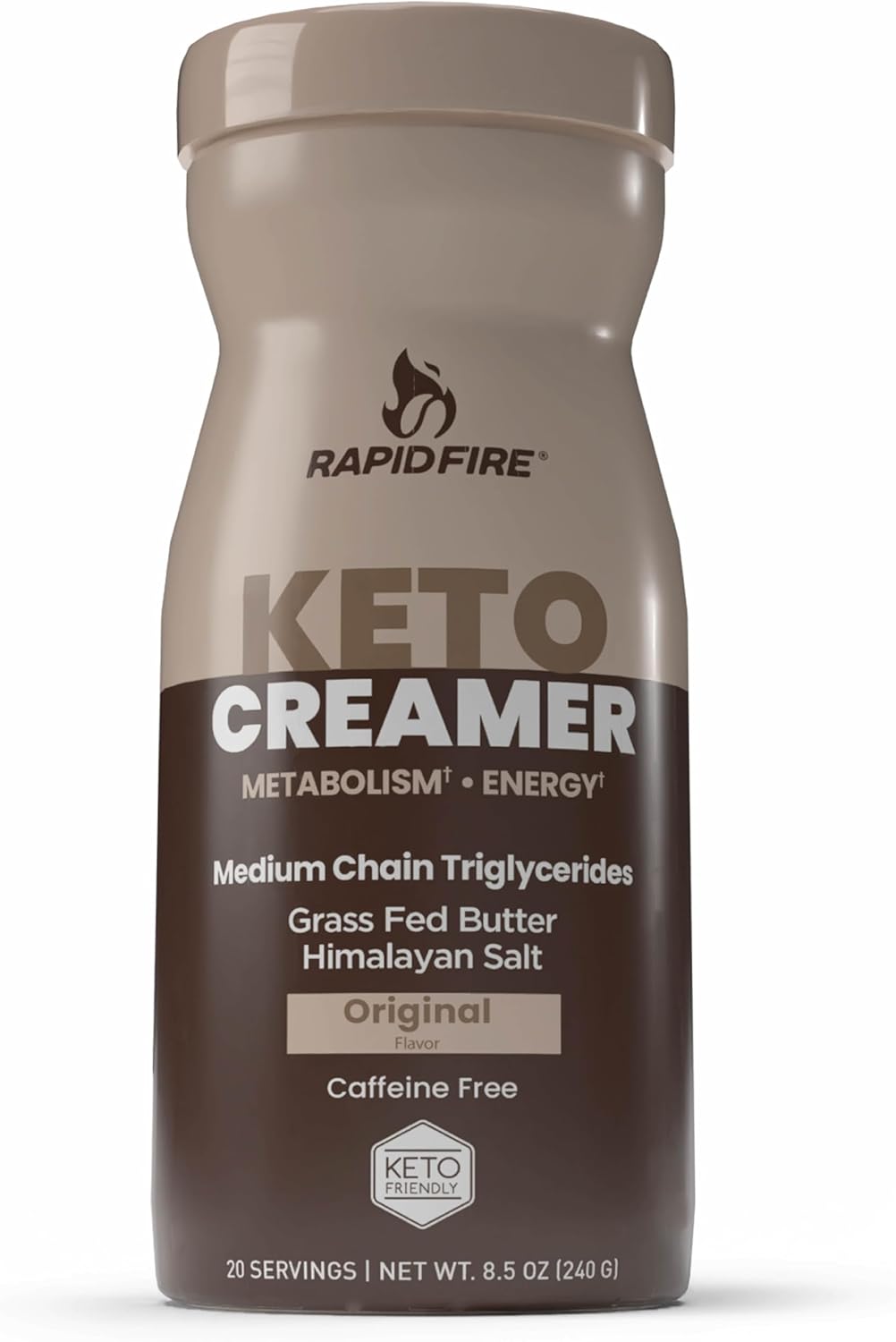 Ketogenic Creamer with MCT Oil for Coffee or Tea, Supports Energy and Metabolism, Weight Loss, Ketogenic Diet 8.5 oz. (20 servings)