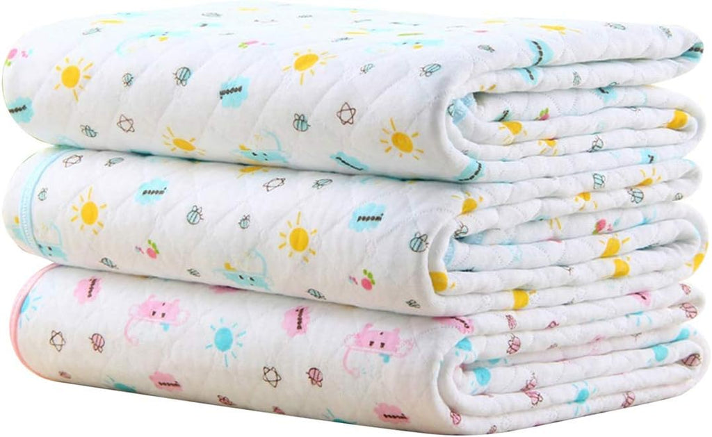 Waterproof Changing Pads Portable - Breathable Leak Proof Mattress Pad Protector Baby Changing Mat for Toddler, Kids Pack of 3 (M (27.5 x 19.7 Inch))