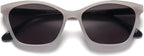 OPULIZE KAT Reading Sunglasses for Women Men, Cat-Eye Frame with Spring Hinges and Tinted UV400 Protection Lens, Grey +2.00 (Pack of 1)