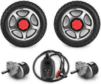 Lightweight Foldable 12 Inch Power Wheel Chair 24V 700W Wheelchair Motor Conversion Kit (Solid Wheel kit with Joystick Max 4kph)