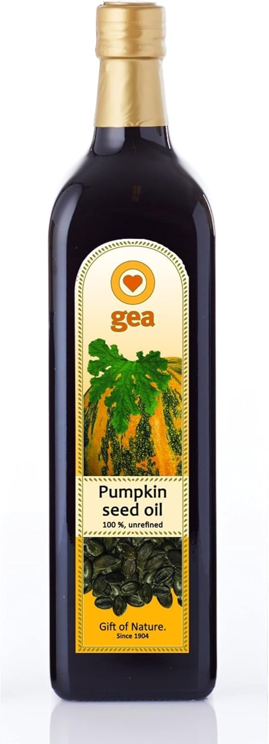 GEA Styrian Pumpkin Seed Oil - (500 ml) 100% Natural Gluten-free Virgin Pumpkin Seed Oil for Salad