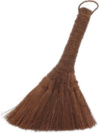 Small Broom for Home Lightweight Natural Palm Broom Cleaning Tool with Hanging Rope Compact 9.84X7.87 Inch Sweep the Bed Dust Sweeper