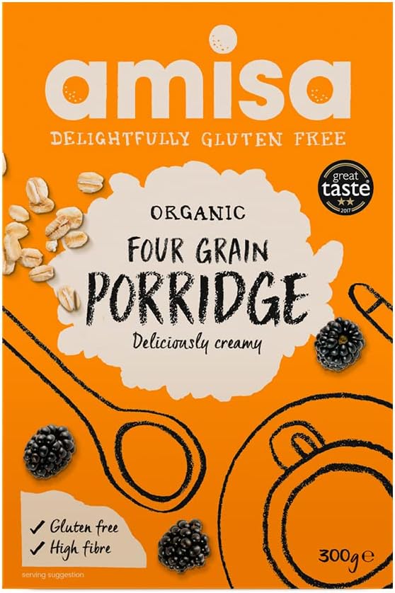 Amisa Organic - Gluten Free Four Grain Porridge - 300g (Pack of 3)