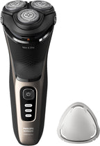Philips Norelco Shaver 3000 Series, Wet and Dry Electric Shaver, P-Cap, Travel Pouch, Ash Gold, Model S3242/90
