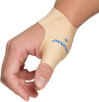 Velpeau Thumb Compression Sleeve for Tendonitis (Pack of 2), Seamless Technology, Gloves Wraps for Arthritis Pain Relief for Women & Men, Splint Liner, Fits Both Hands (Khaki, Short Version, M)