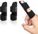 Finger Splint, Universal Trigger Finger Brace for Broken/Arthritis Pain and Sprain Relief, Splints for Middle, Index, Ring (2 Pack,Black)
