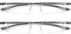 Bhigh 2 Pack Reading Glasses Blue Light Reading Glasses men's reading glasses for women Frameless Computer Reading Glasses