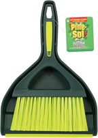 Pine-Sol Mini Dustpan and Brush Set | Nesting Snap-On Design | Portable, Compact Dust Pan and Hand Broom for Cleaning, Green