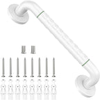 14 Inch Grab Bars for Shower, YuanDe Bath Grab Bar with Anti-Slip Grip and Safety Luminous Circles, Stainless Steel Bathroom Safety Handrail Support, Safety Bar Handle for Disabled Elderly Pregnant