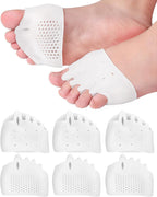 PGRODE 3 Pairs Metatarsal Pads Toe Spacers Separators for Bunion Correction, Soft and Breathable Foot Cushion Hammertoe Corrector for Women Men Feet Relief