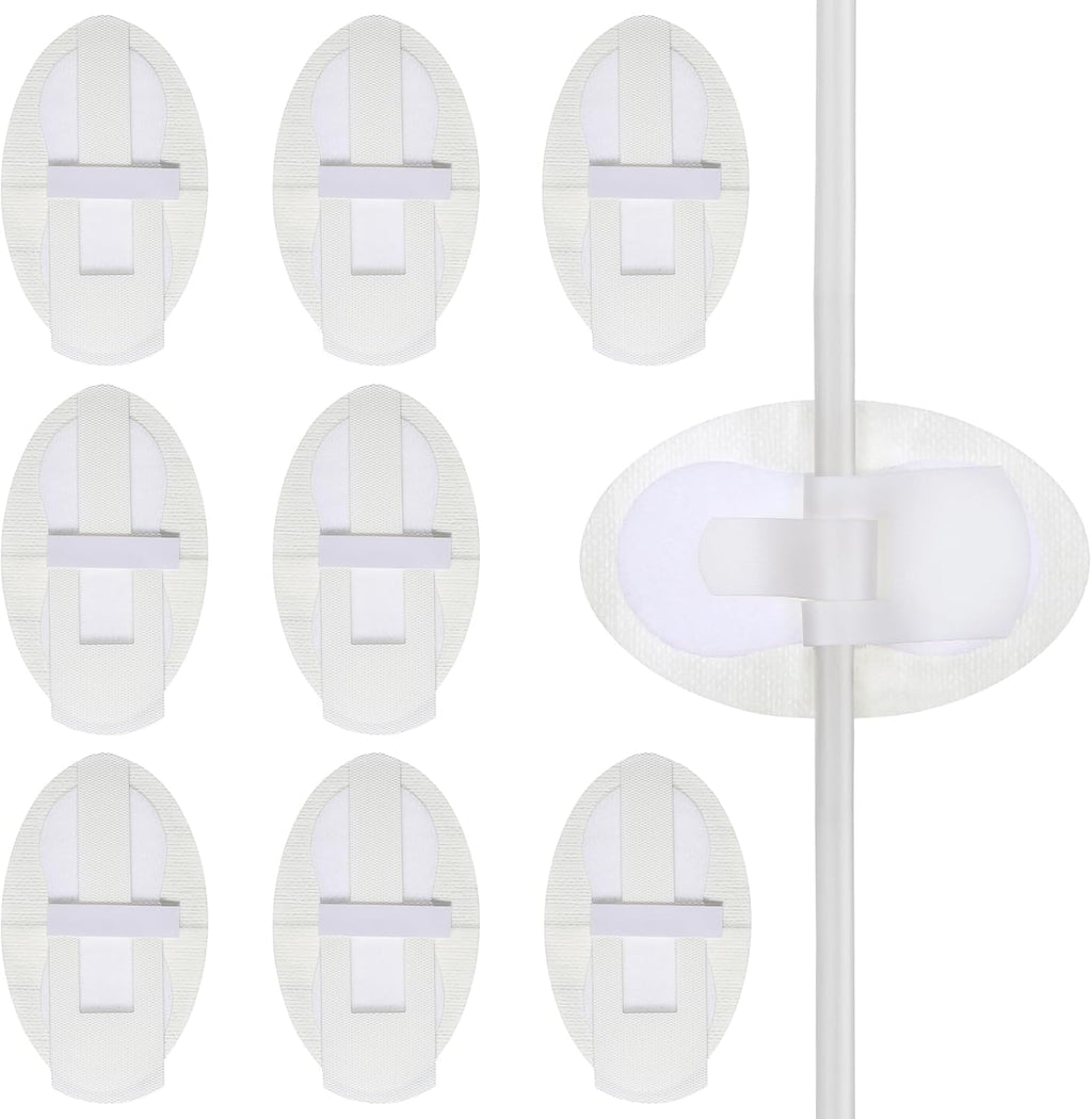 EXCEART 10pcs Catheter Stabilization Device Legband Holder Sticker Catheter Tube Holder Perspiration Holes Legband Holder Urine Bag Holder Care, White, 11X6.5X0.5CM