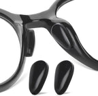 Glasses Nose Pads, Anti Slip Eyeglass Nose Pad 3.2mm Heightened Airbag Cushions, Silicone Adhesive Glasses Nose Grips, Teardrop Replacement Nose Pads for Sunglasses (5 Black Pairs)