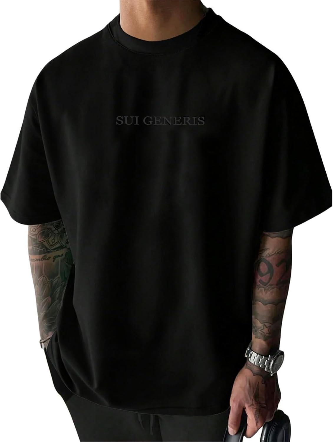 Opomelo Men's Fashion Athletic T-Shirt Oversized Workout Short Sleeve Shirt Casual Crew Neck Cotton Tee