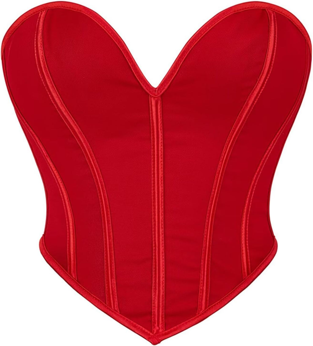 Black Matte Corset Top bodysuit for Women Sexy Sweetheart Neckline Bow Strap Crop Bustier Lace Up Bodyshaper