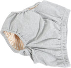 Reusable Washable Adult Diaper for Elderly Men and Women Cotton Incontinence Pants with Anti-Leak Design Moisture-Absorbing and Comfortable Underwear for Bedridden and Gray