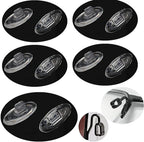 Push in Glasses Nose Pads,5 Pairs Eyeglasses Replacement Nose Piece,Oval Soft Silicone Nose Guards Anti-Slip Eye Pads(Clear,14mm)