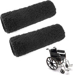 QWORK Wheelchair Armrest Cover (Pair) - Memory Foam Sheepskin Pads for Reduce Pressure Points Discomfort -Soft Wheelchair Cushions for Arm