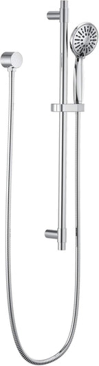 Delta Faucet Slide Bar Hand Held Shower with Hose, Chrome Handheld Shower Head, Slide Bar Hand Shower, Handheld Shower, Detachable Shower Head, Chrome 51361