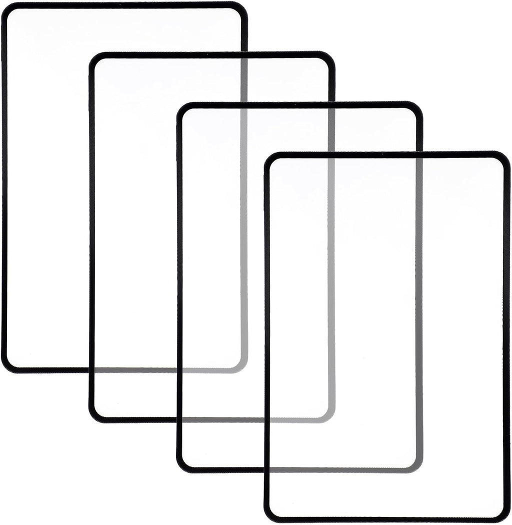 4Pcs Page Magnifying Sheet for Reading, 3X Lightweight Optical Fresnel Lens Page Magnifying Glass Handy Rectangular Bookmark Handheld Magnifier for Seniors Low Vision Reading Small Patterns