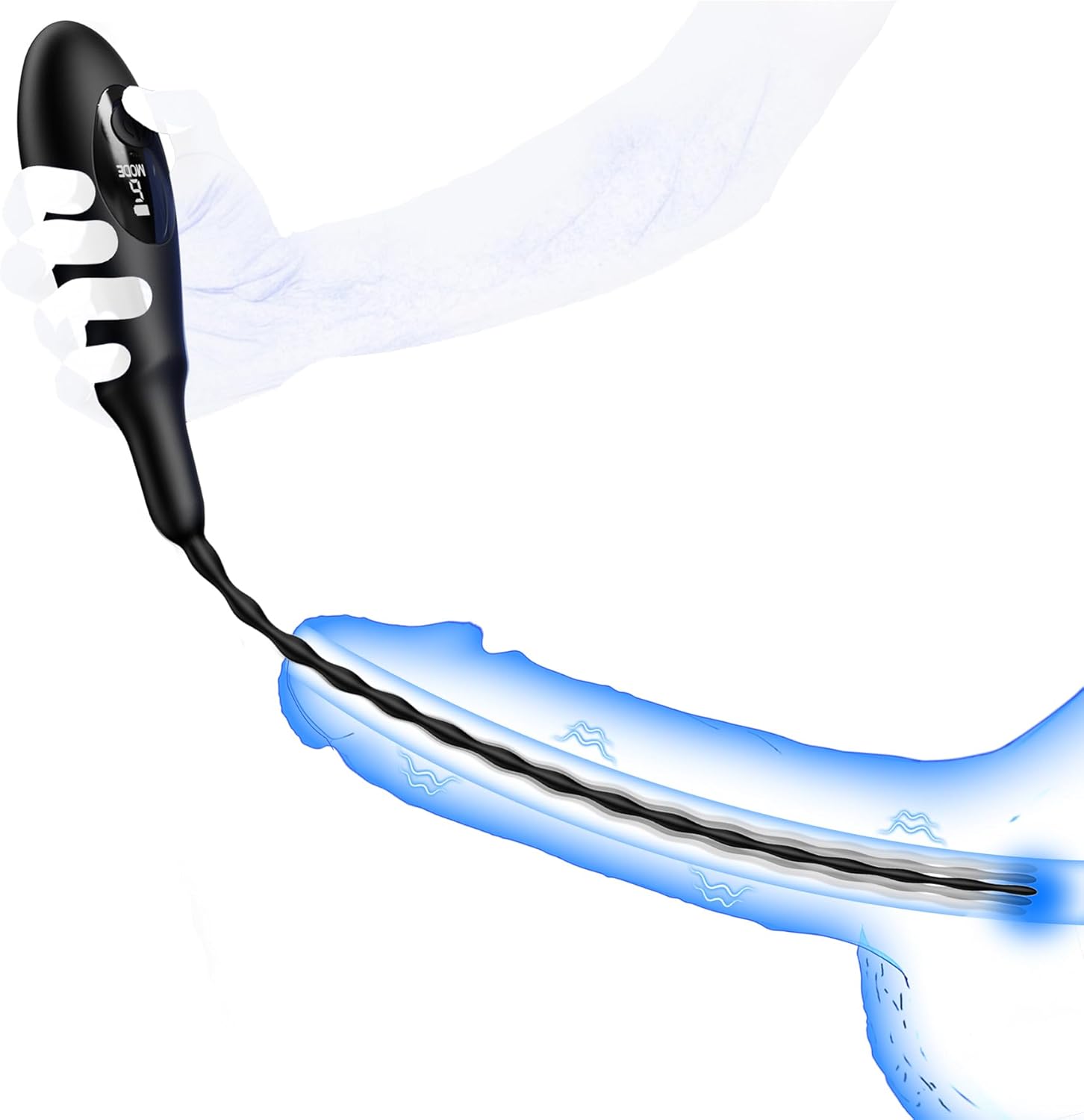 Penis Vibrator Vibrating Urethra Sound: Silicone Penis Plug Sounding Rod with 9 Vibration, Sex Toys - Catheters & Sounds Prostate Stimulator with Led, Urethral Vibrator BDSM Sex Toys for Men