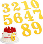 0-9 Gold Acrylic Cake Numbers Topper, 20 Pcs 3.07 Inch Mirror Happy Birthday Cake Topper Party Cupcake Toppers for DIY Handmade Cakes Birthday Party Wedding Anniversary Decorations