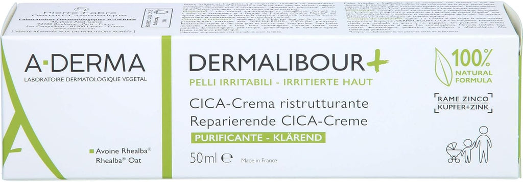 A-DERMA DERMALIBOUR+ REPAIRING CICA-CREAM 50ml