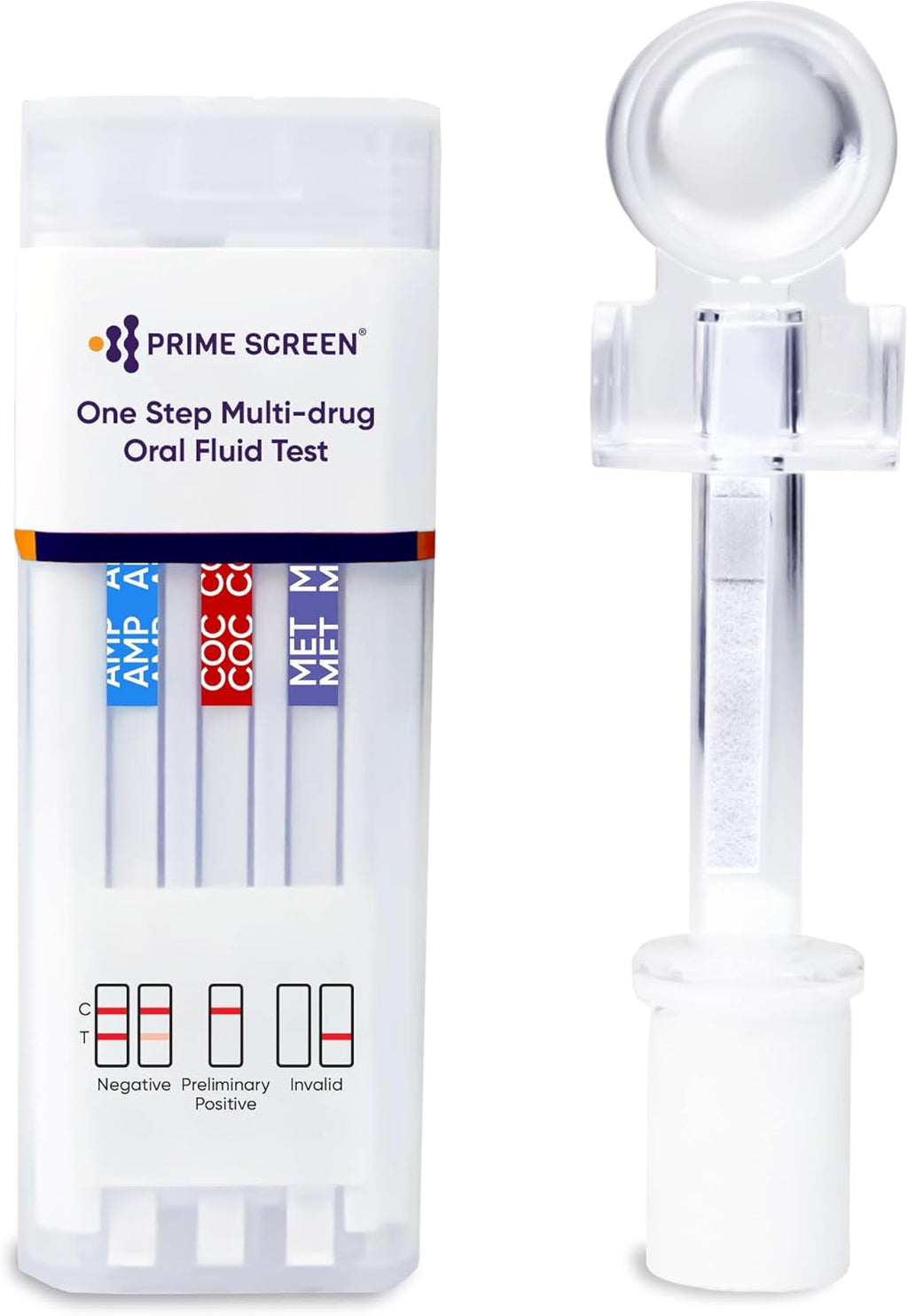 Prime Screen [5 Pack] 6 Panel Oral Saliva Drug Test Kit, Employment and Insurance Testing (AMP, COC, MET, OPI, PCP, THC) - ODOA-166