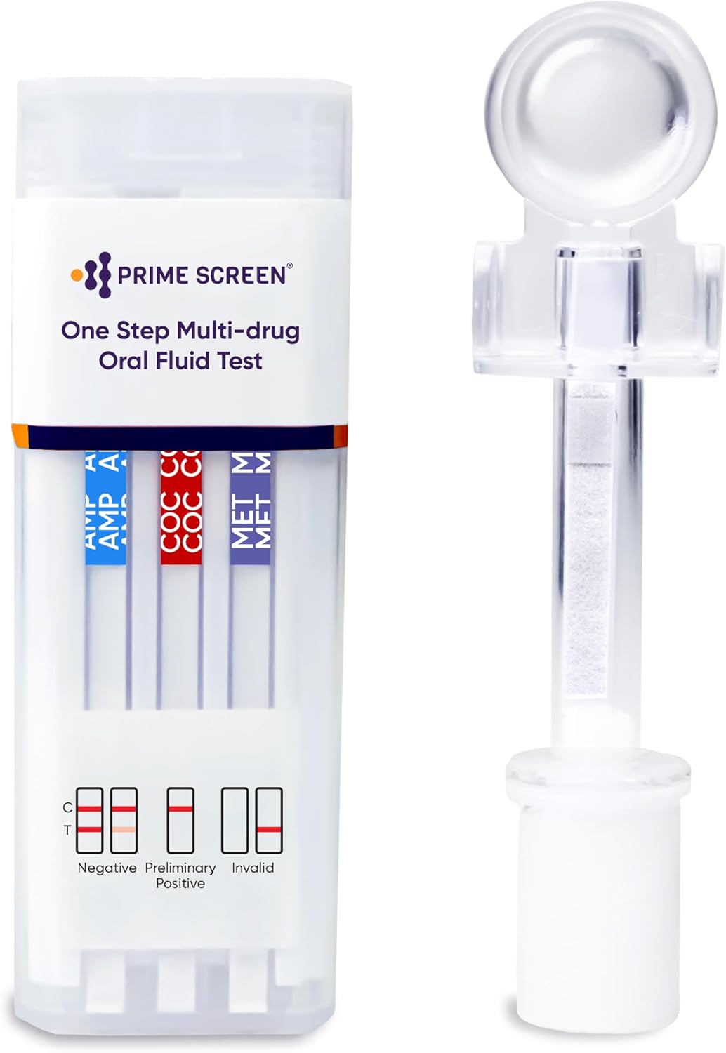 Prime Screen [5 Pack] 6 Panel Oral Saliva Drug Test Kit, Employment and Insurance Testing (AMP, COC, MET, OPI, PCP, THC) - ODOA-166