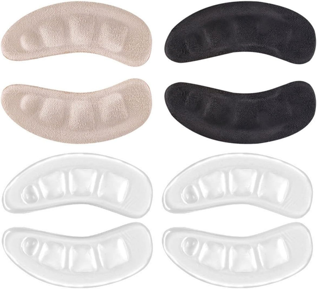 Beaupretty High Heel Pads and Heel Grips 4 Pairs Set Non-Slip Wear-Resistant Adhesive for Women's and Sandals Comfortable Foot Cushions