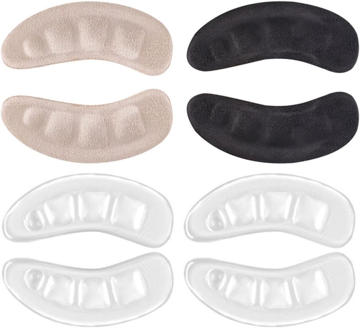 Beaupretty High Heel Pads and Heel Grips 4 Pairs Set Non-Slip Wear-Resistant Adhesive for Women's and Sandals Comfortable Foot Cushions