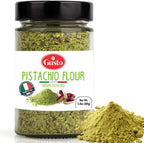 GUSTO ETNA Pistachio Flour, 80 g, Sicilian Fine Chopped Pistachio Flour, Ground Pistachios, Pistachio Powder, Gluten Free Flour, high Protein, Non Gmo, Vegan, Product of Bronte, Sicily, From Italy