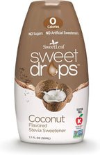 SweetLeaf Sweet Drops - Flavored Stevia Liquid Sweetener, Stevia Extract, Zero Calories, Gluten Free, Keto Friendly, Non GMO, Natural Flavors, Sugar Alternative - Coconut, 1.7 Fl Oz (Pack of 1)